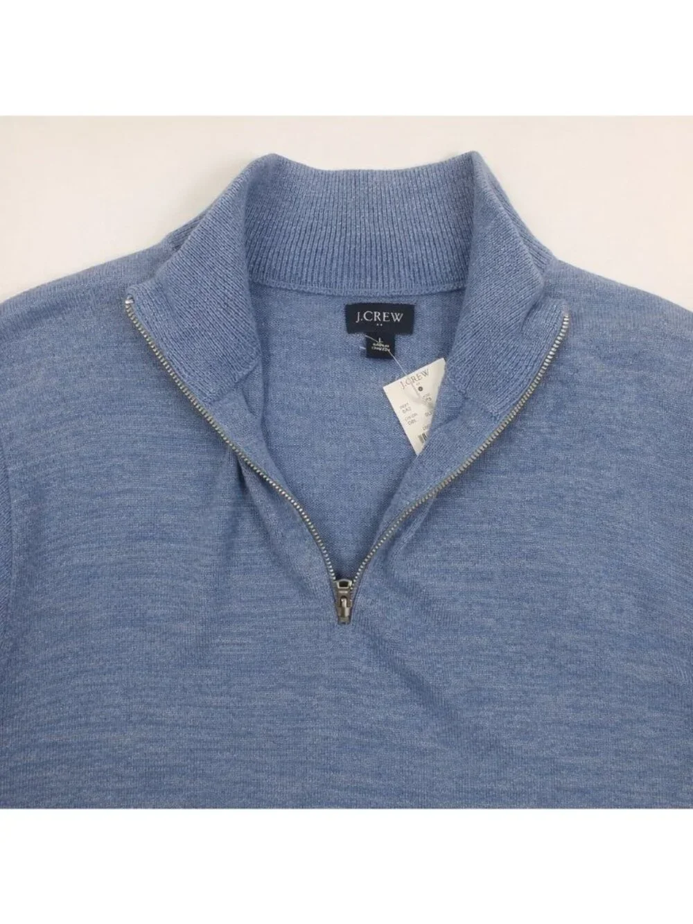 J.Crew Factory Machine-Washable Merino Blend Half-Zip Sweater Men’s Large Blue